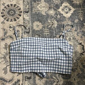 brandy melville gingham tie tank